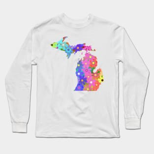 Pretty BIG Flowers Michigan | LGBTQ | Pride | Cherie's Art(c)2021 Long Sleeve T-Shirt